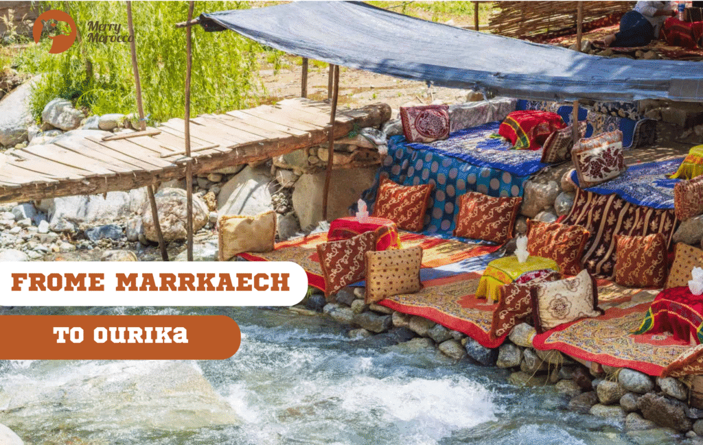 The green Ourika Valley in the Atlas mountains