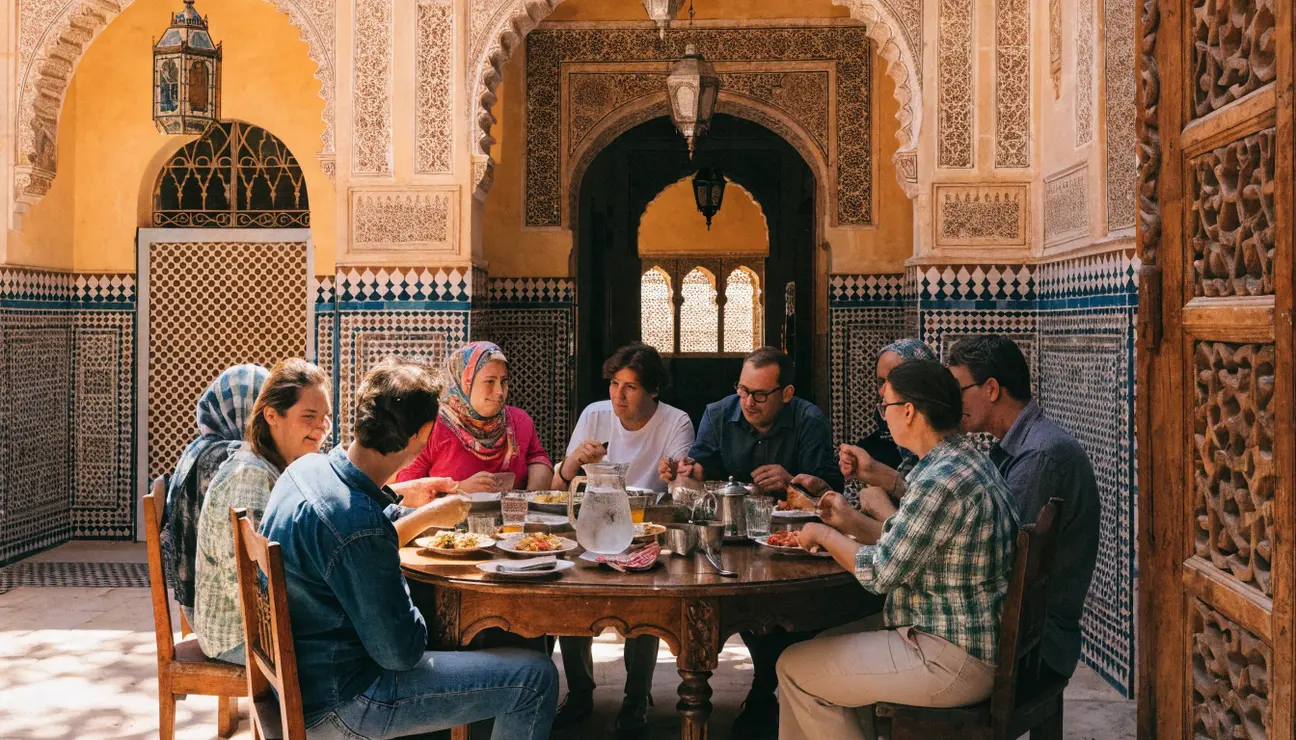 meeting locals in Morocco